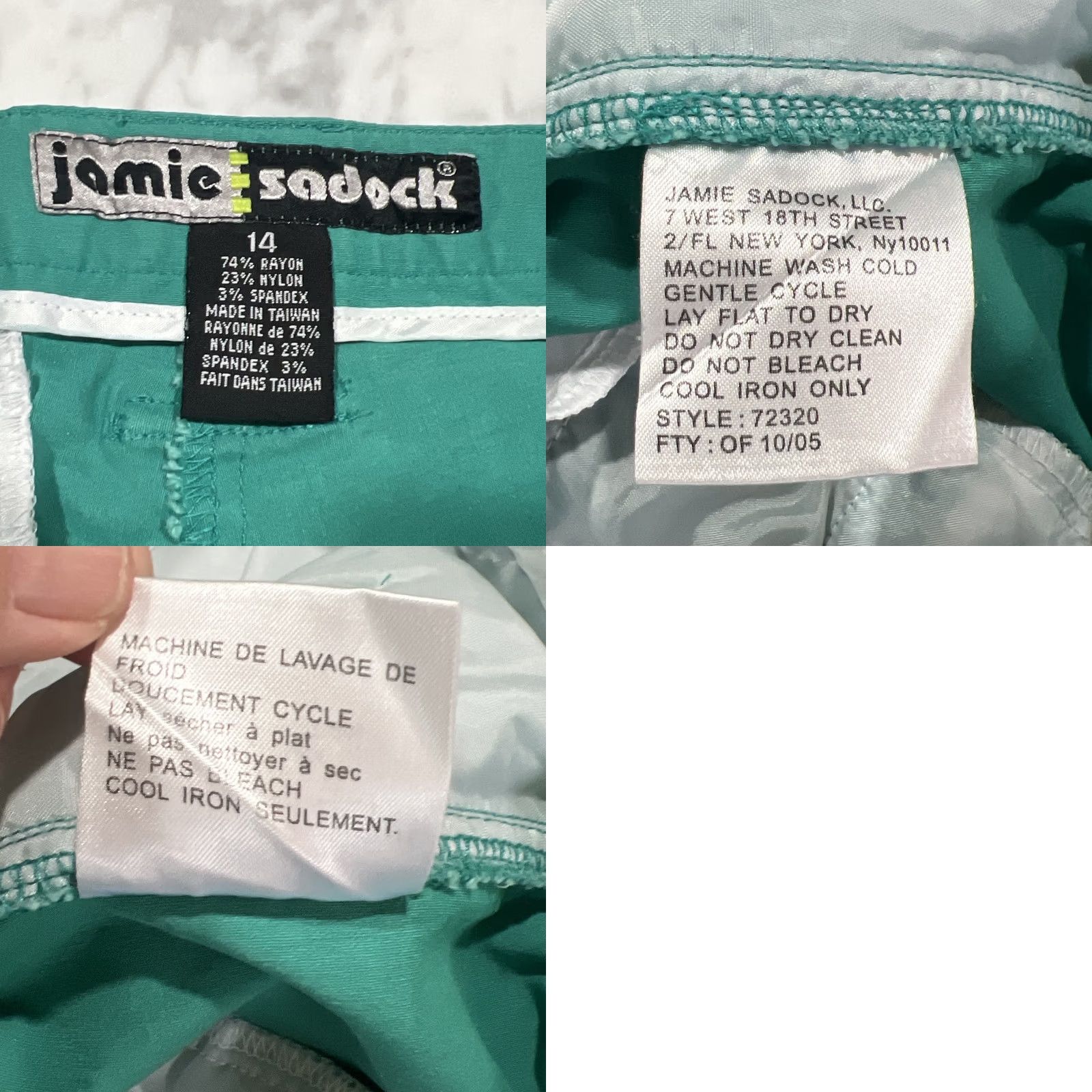 Vintage VINTAGE: No Jamie Sadock Stretch Shorts Women 14 Green Golf Pickleball Pockets Designer Shirt? Size 36" / US 14 / IT 50 - 8 Thumbnail
