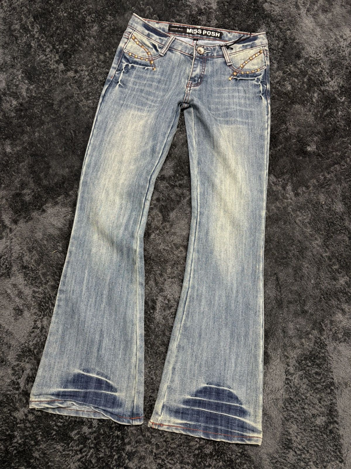 Miss Sixty Vintage Faded Distressed Y2K Flared Jeans Miss Sixty Style Size 27" / US 4 / IT 40 - 1 Thumbnail