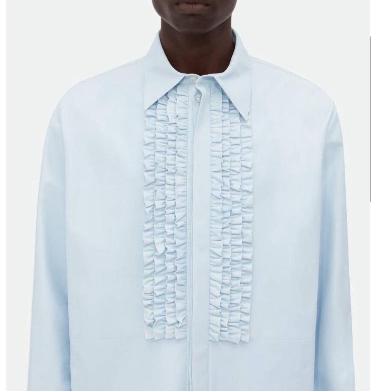 Bottega Veneta Leather Print Shirt in blue Size US M / EU 48-50 / 2 - 3 Thumbnail