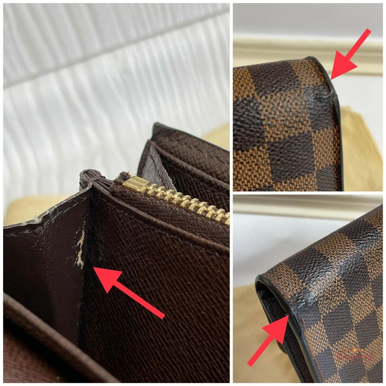 Louis Vuitton Louis Vuitton Damier Ebene Leather Rosebery Long Wallet Size ONE SIZE - 9 Thumbnail