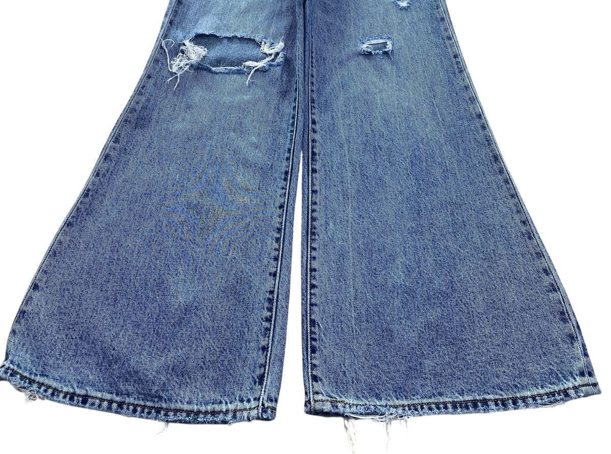 Levi's Levi’s Blue Wash Ripped Style Flare Jeans Size US 26 / EU 42 - 5 Thumbnail