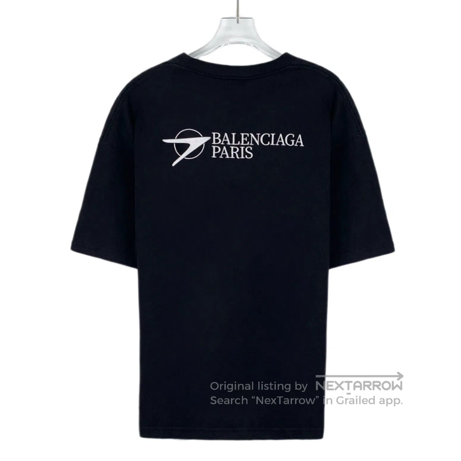 Balenciaga Balenciaga Black logo lettering embroidery round neck shor Size US S / EU 44-46 / 1 - 2 Thumbnail