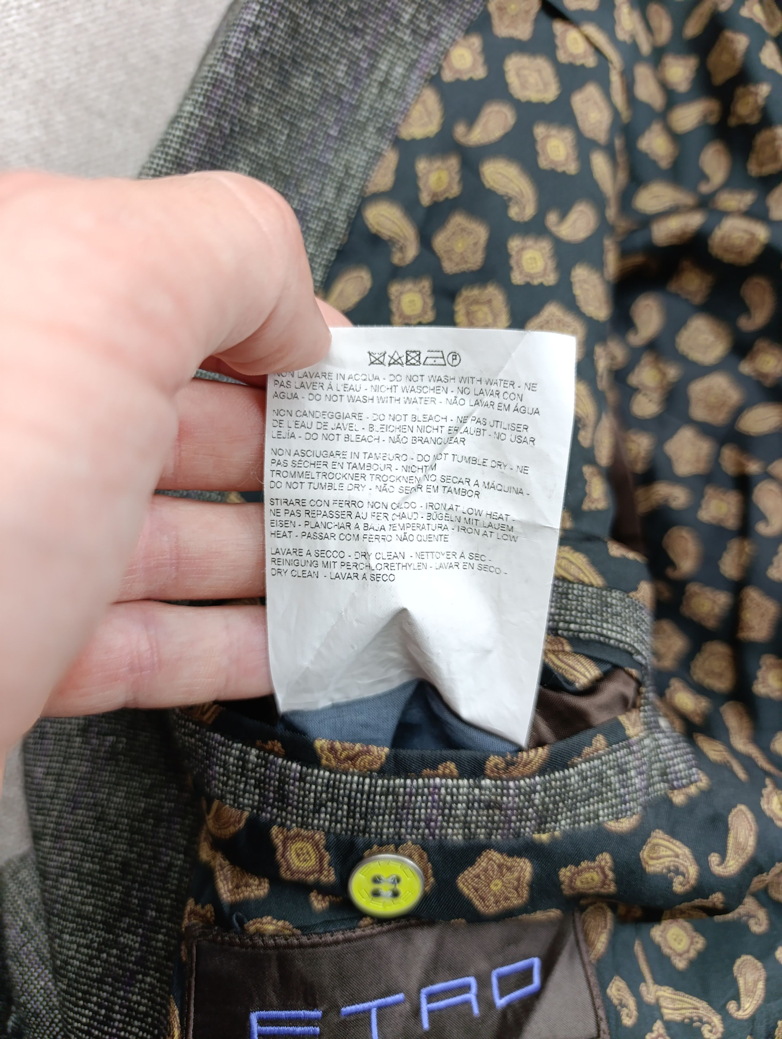 Etro Etro Milano Mens Classic Wool/Silk Suit Size 50R - 16 Thumbnail