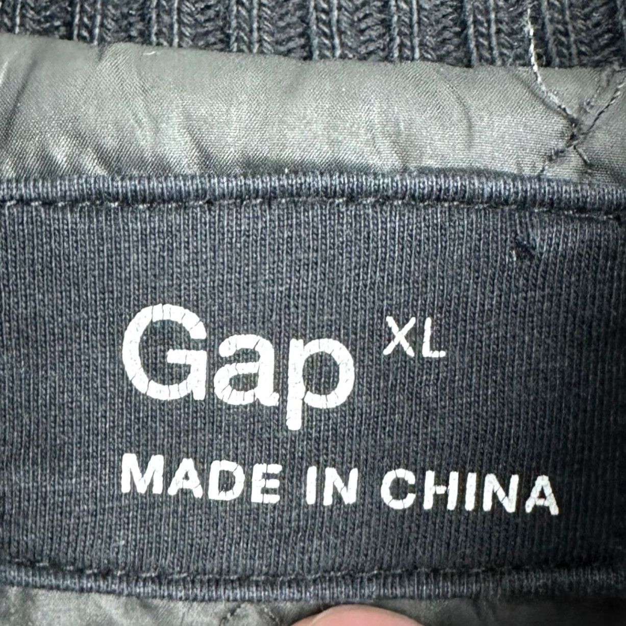 Gap Gap Mens XL Jacket Full Zip Black Lined Cotton Polyester Stand-Up Collar Pockets Zip Casual Long Sleeve Authentic Jacket Size US XL / EU 56 / 4 - 3 Thumbnail