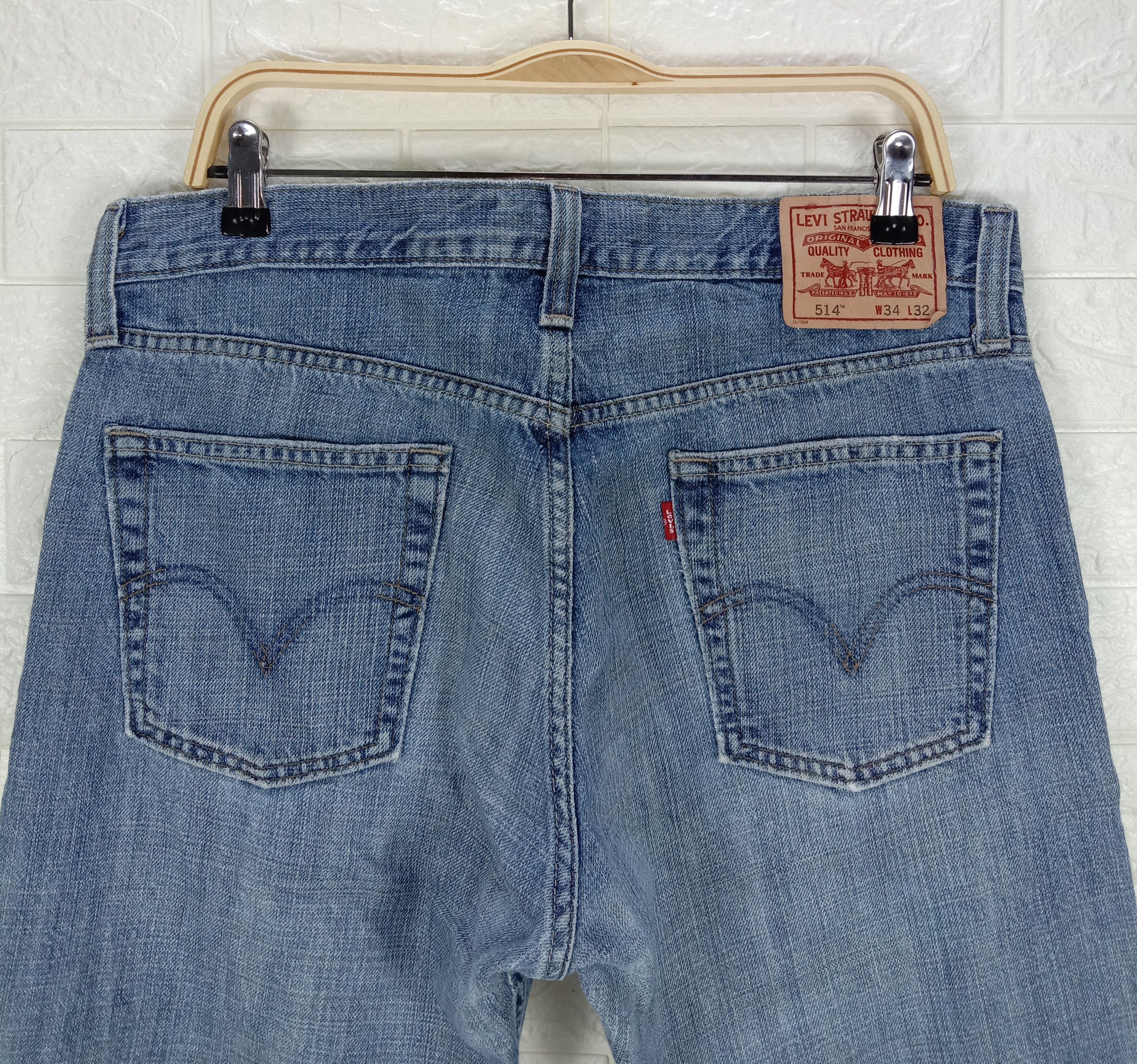 Levi's Vintage Levi's 514 Jeans Blue Wash Slim Straight Denim Size US 34 / EU 50 - 6 Thumbnail