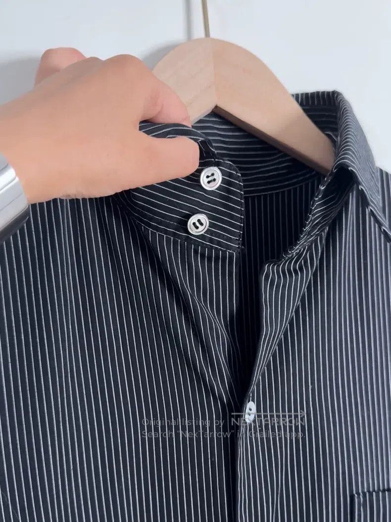 Yohji Yamamoto Yohji Yamamoto Cotton Stripe Shirt Dress Size XS / US 0-2 / IT 36-38 - 6 Thumbnail