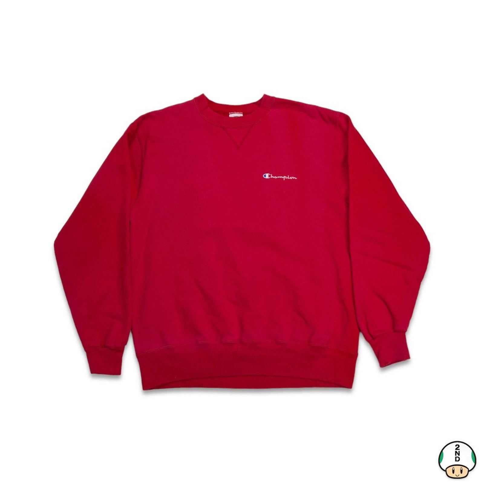Champion × Vintage Vintage Champion Sweatshirt Script Faded 90s Pullover Crew Size US L / EU 52-54 / 3 - 1 Thumbnail