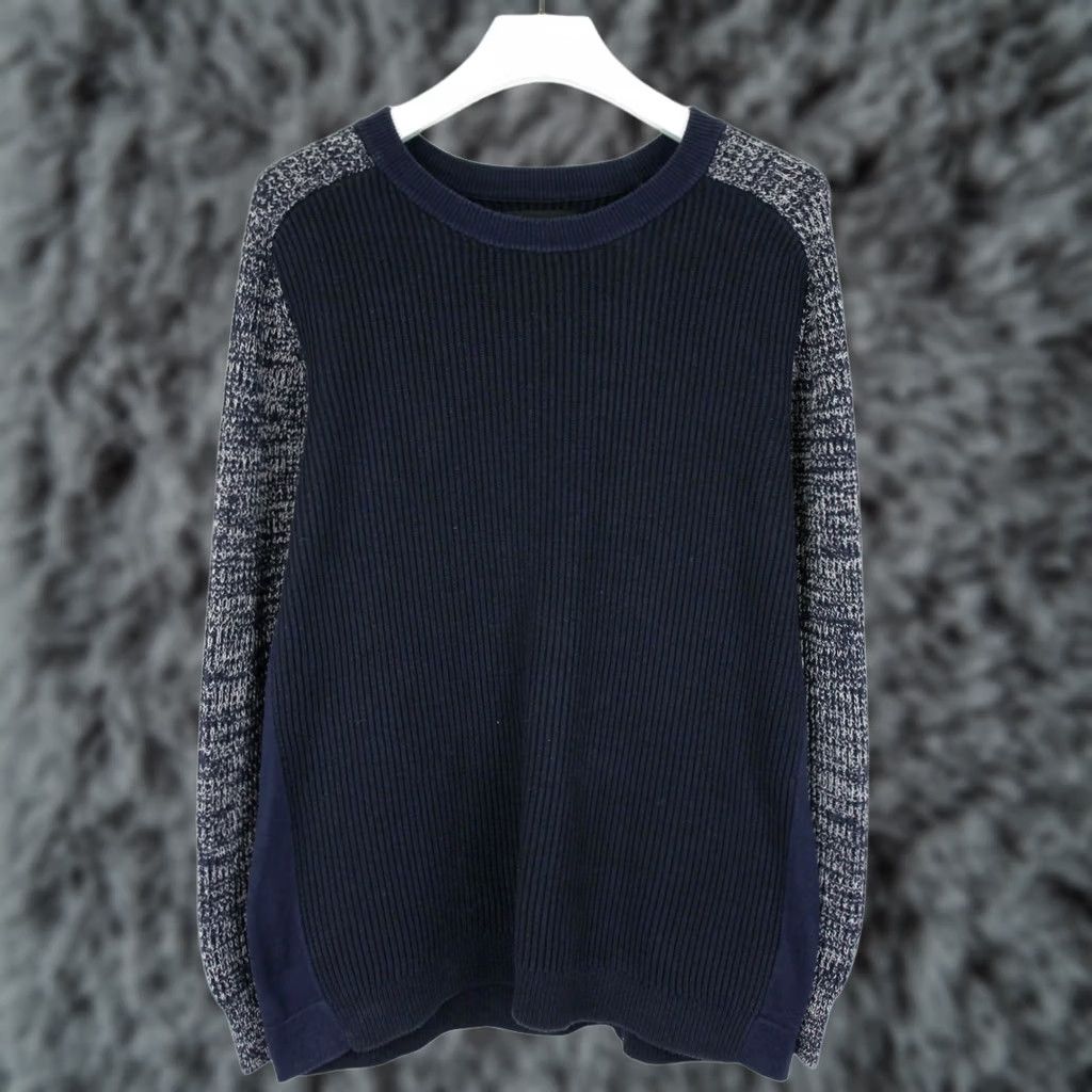 G-Star G-STAR Men's XL Pullover Crew Neck Blue Jumper Damk R Knit L/S Size US XL / EU 56 / 4 - 1 Thumbnail