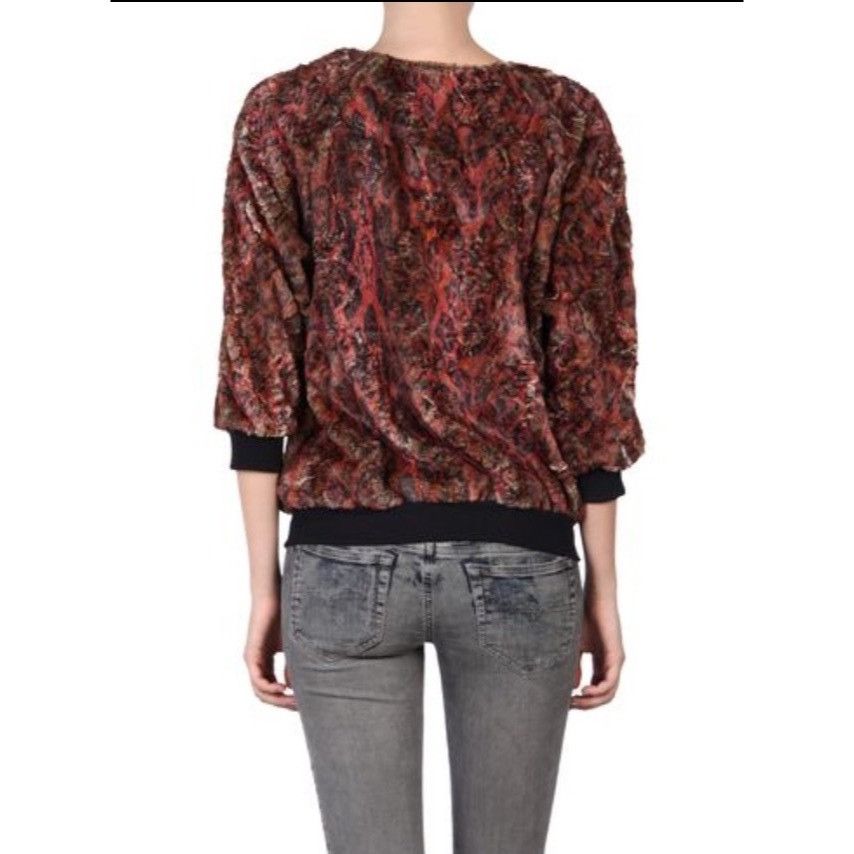 Diesel Diesel Women's F-Riga 3/4 Sleeve Sweatshirt V-Neck Sweater S Size S / US 4 / IT 40 - 11 Thumbnail