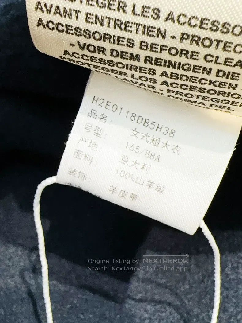 Hermes Hermes 22 Model Navy Blue Silver Buckle Collar Coat Size XS / US 0-2 / IT 36-38 - 8 Thumbnail