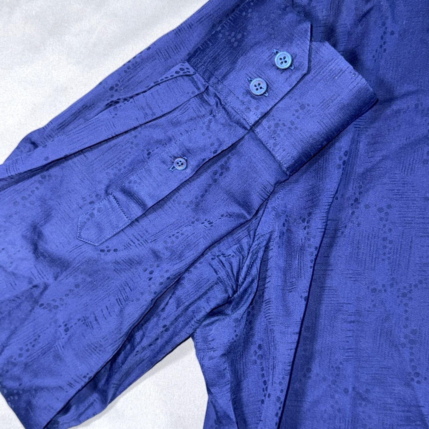 Robert Graham Robert Graham Shirt Mens XL Blue Geometric Long Sleeve Button Front Contrast Embroidered Size US XL / EU 56 / 4 - 6 Thumbnail