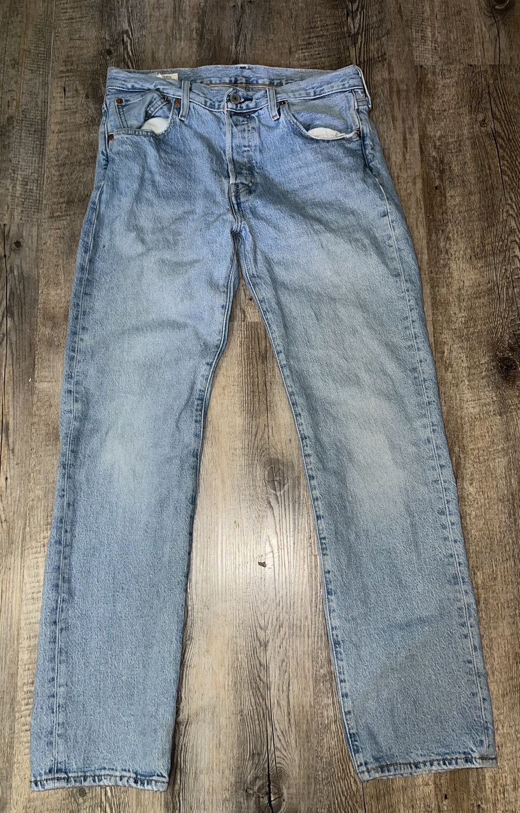 Levi's Vintage Clothing Levi’s 501 Capital E Leather Back Tag🔥 Size US 30 / EU 46 - 1 Thumbnail