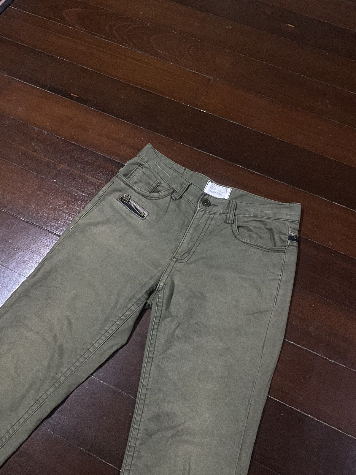 If Six Was Nine × Japanese Brand FIRE LOLITA JEANS ZIPPER OLIVE Size US 35 - 6 Thumbnail