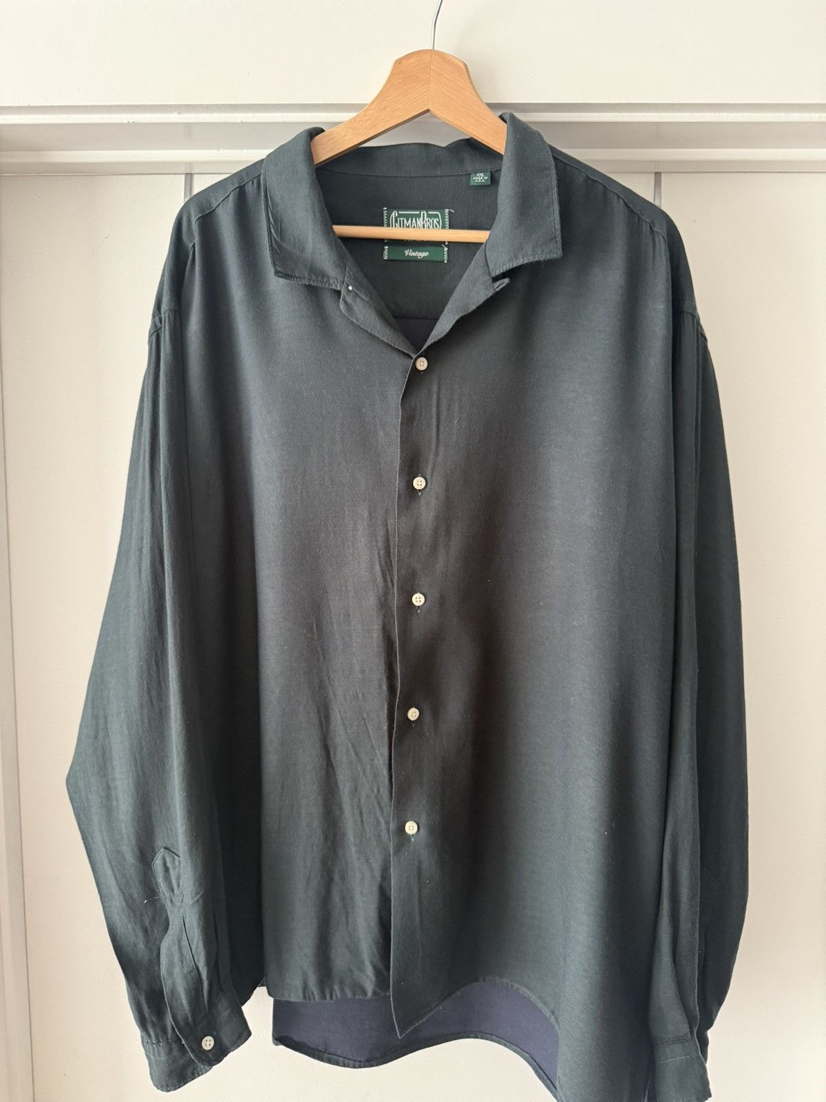 Gitman Bros. Vintage Gitman Bros Vintage Rayon/Wool Long Sleeve Camp Shirt XXL Size US XXL / EU 58 / 5 - 7 Thumbnail