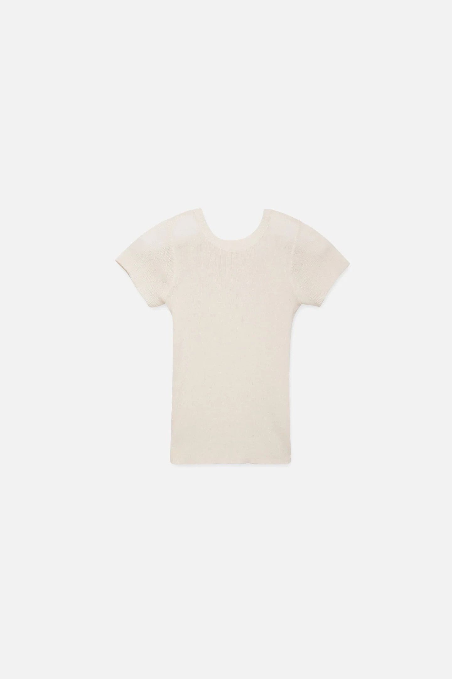 The Elder Statesman $495 The Elder Statesman Delicash White Fitted Tee Size L / US 10 / IT 46 - 1 Thumbnail