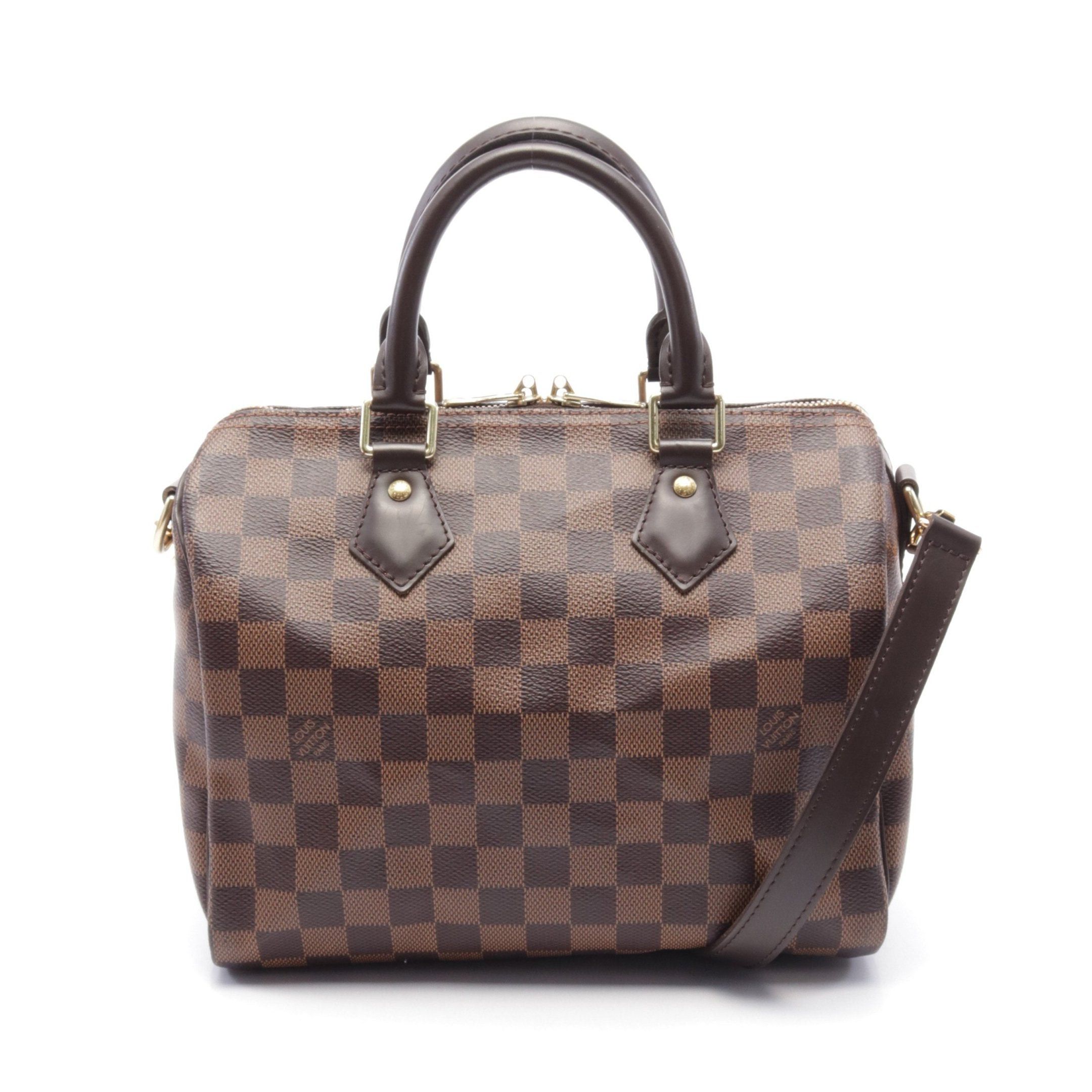Louis Vuitton Louis Vuitton Speedy 25 Damier Ebene Handbag Leather Brown Size ONE SIZE - 1 Thumbnail