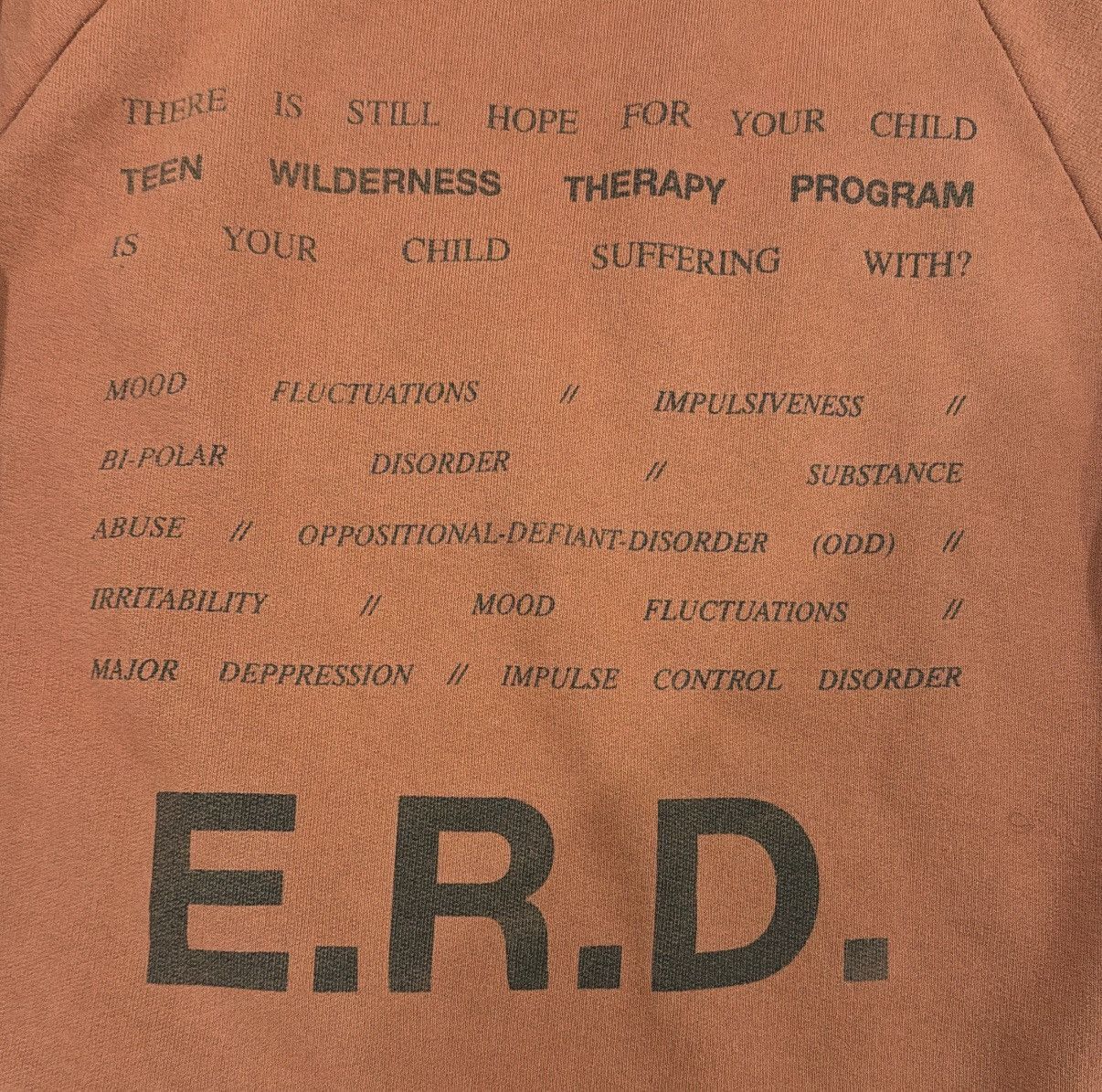 Enfants Riches Deprimes Enfants Riches Deprimes ERD teen wilderness therapy hoodie Size US S / EU 44-46 / 1 - 4 Thumbnail