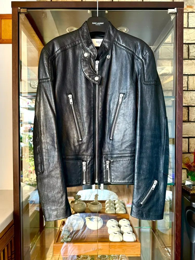 Sz 50 Celine 19AW Hedi Runway Leather Jacket