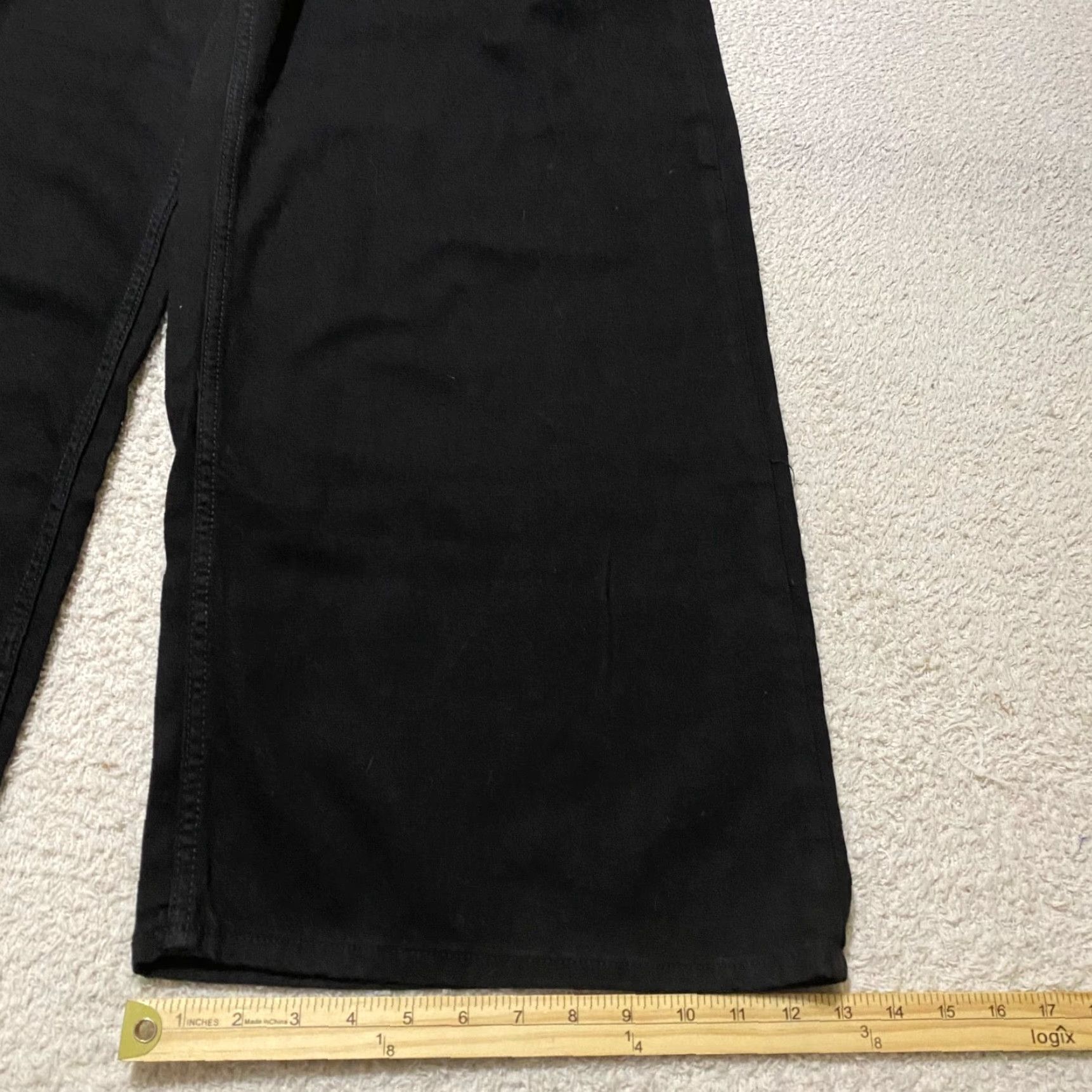 Gap VINTAGE Gap Womens Jeans Baggy Denim Black 16 Straight Wide Leg Maternity Regular Dark Wash NWT Size 24" / US 00 / IT 34 - 5 Thumbnail