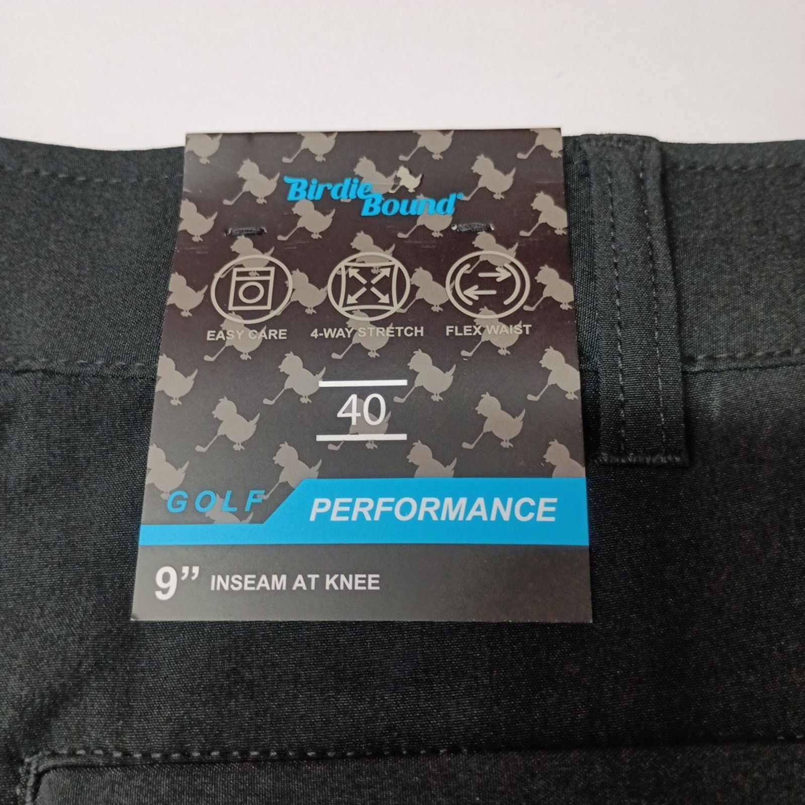 Other Birdie Bound Cargo Shorts Mens 40x9 Black Stretch Flex Waist Size US 40 / EU 56 - 6 Thumbnail