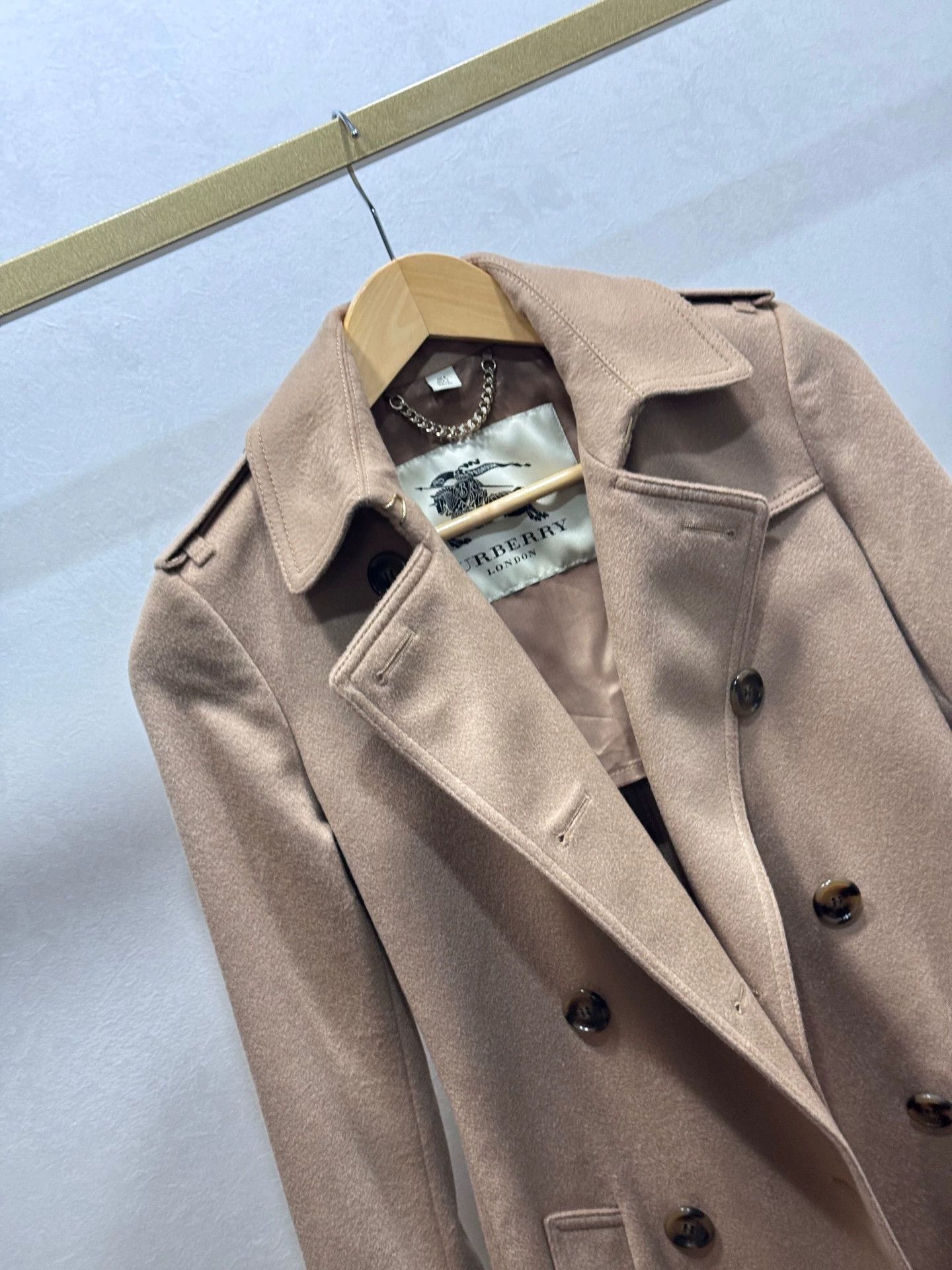 Burberry 99 New Burberry Khaki Trench Coat UK4 Cashmere Size XS / US 0-2 / IT 36-38 - 4 Thumbnail