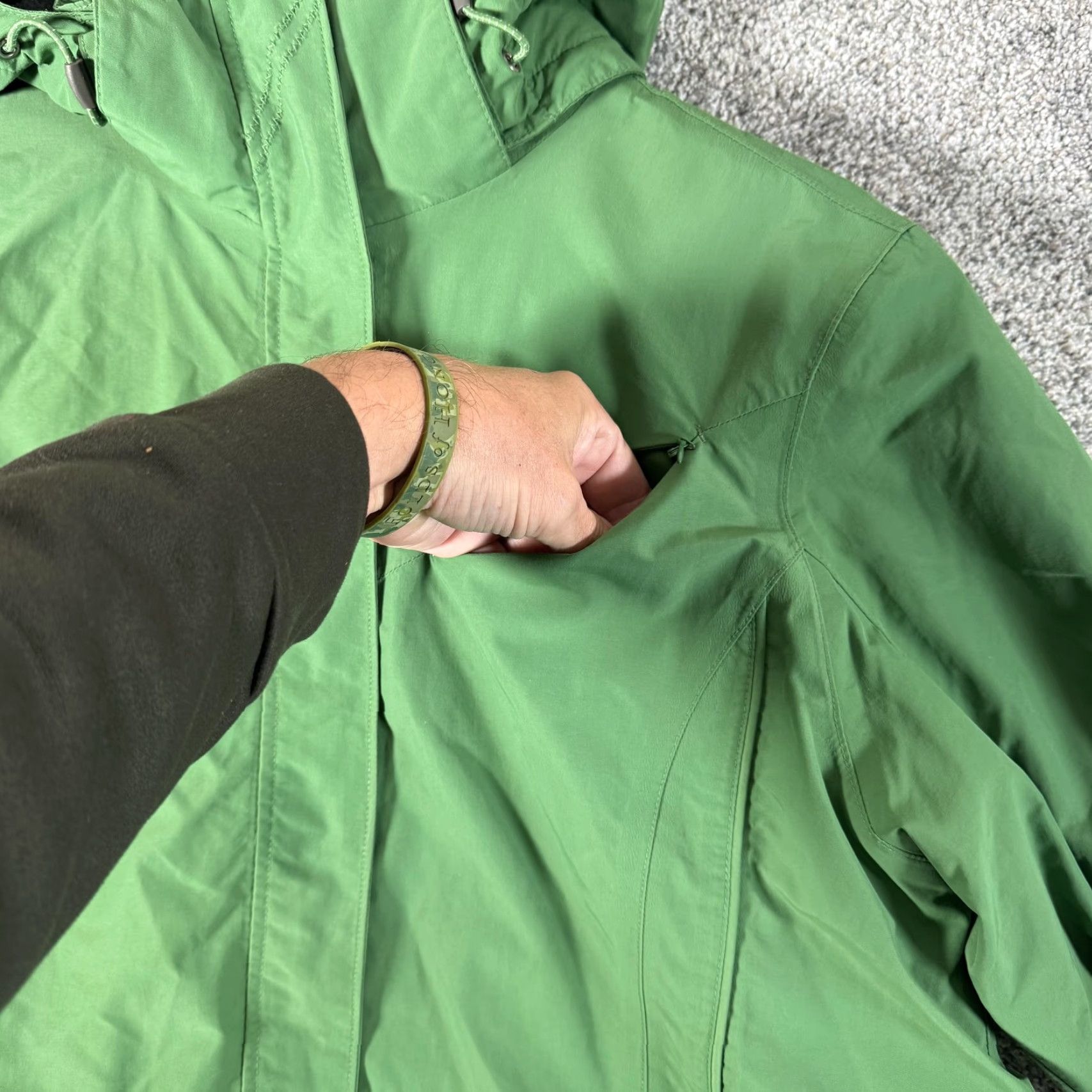 Lands' End Lands' End Jacket Boys Large Tall 14-16 Green The Squall Waterproof Hooded Ski Size XL / US 12-14 / IT 48-50 - 7 Thumbnail