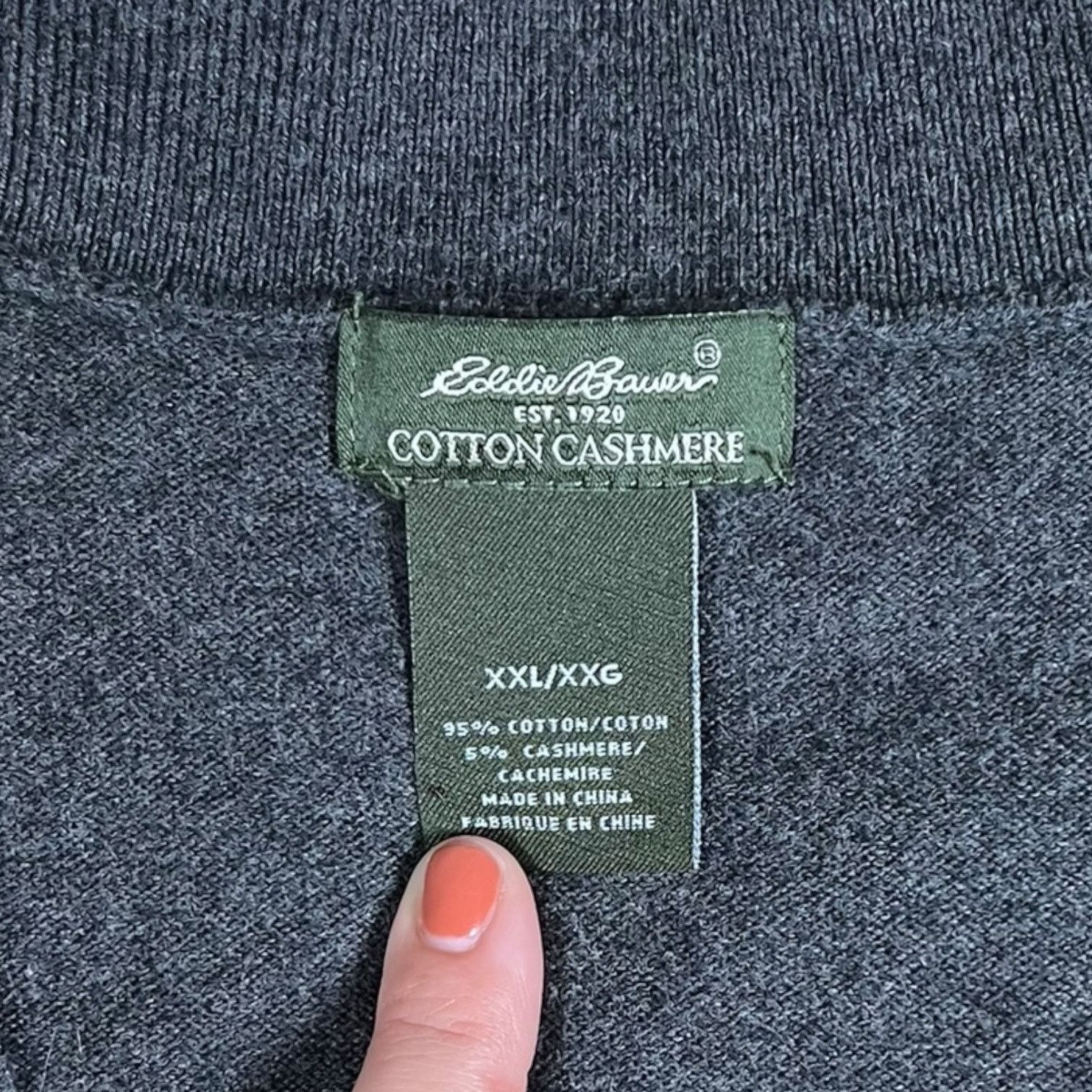 Eddie Bauer Eddie Bauer Women's XXL Gray Cardigan w/ Buttons Pockets Size XXL / US 16-18 / IT 52-54 - 3 Thumbnail