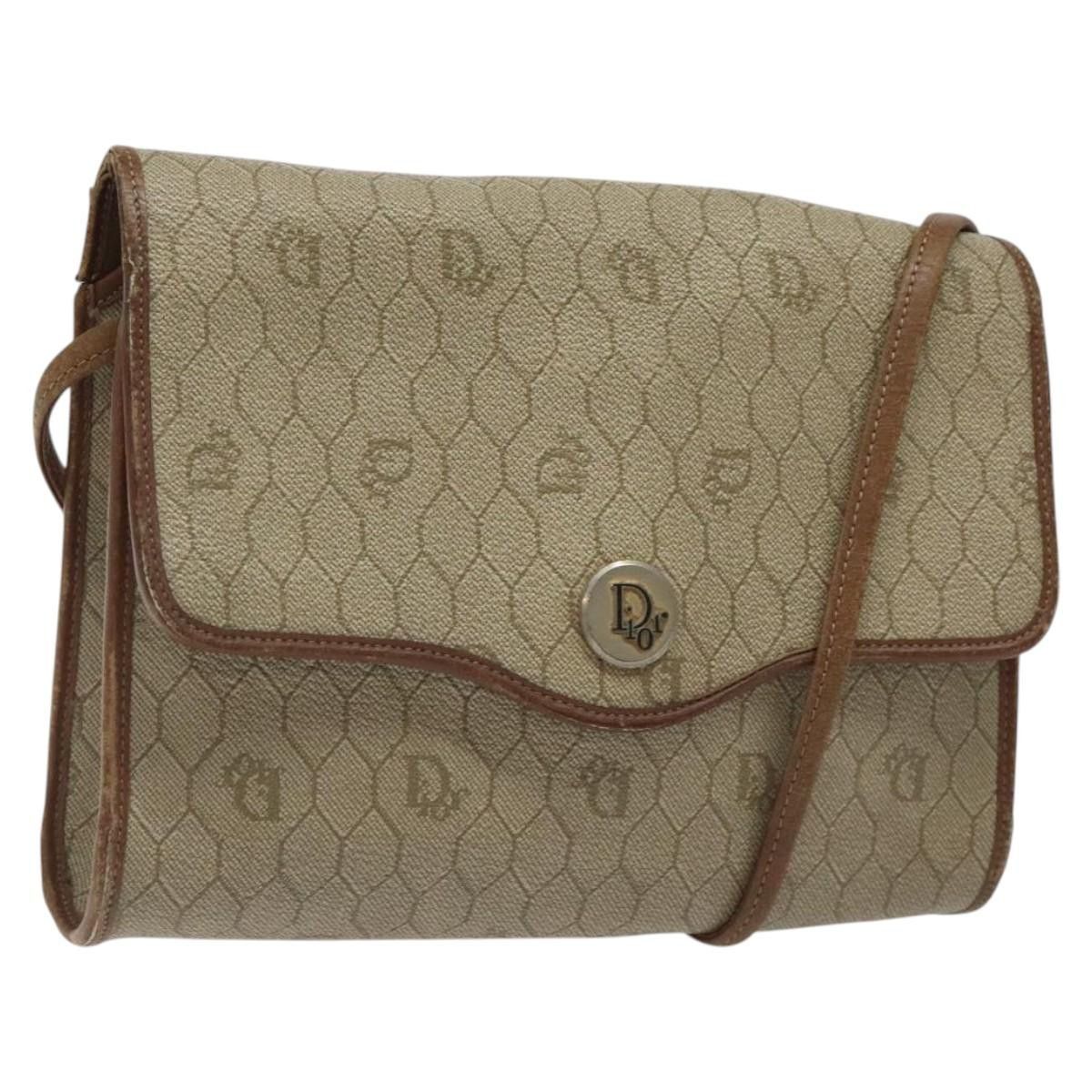 Dior DIOR Honeycomb Canvas Shoulder Bag Pvc Leather Beige Gold Size ONE SIZE - 1 Thumbnail