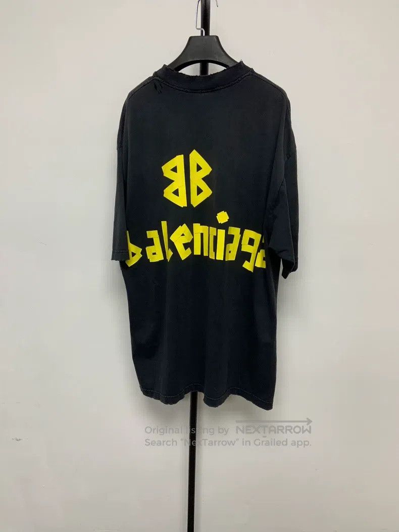 Balenciaga Balenciaga Tape Short Sleeve T-Shirt Size US M / EU 48-50 / 2 - 2 Thumbnail