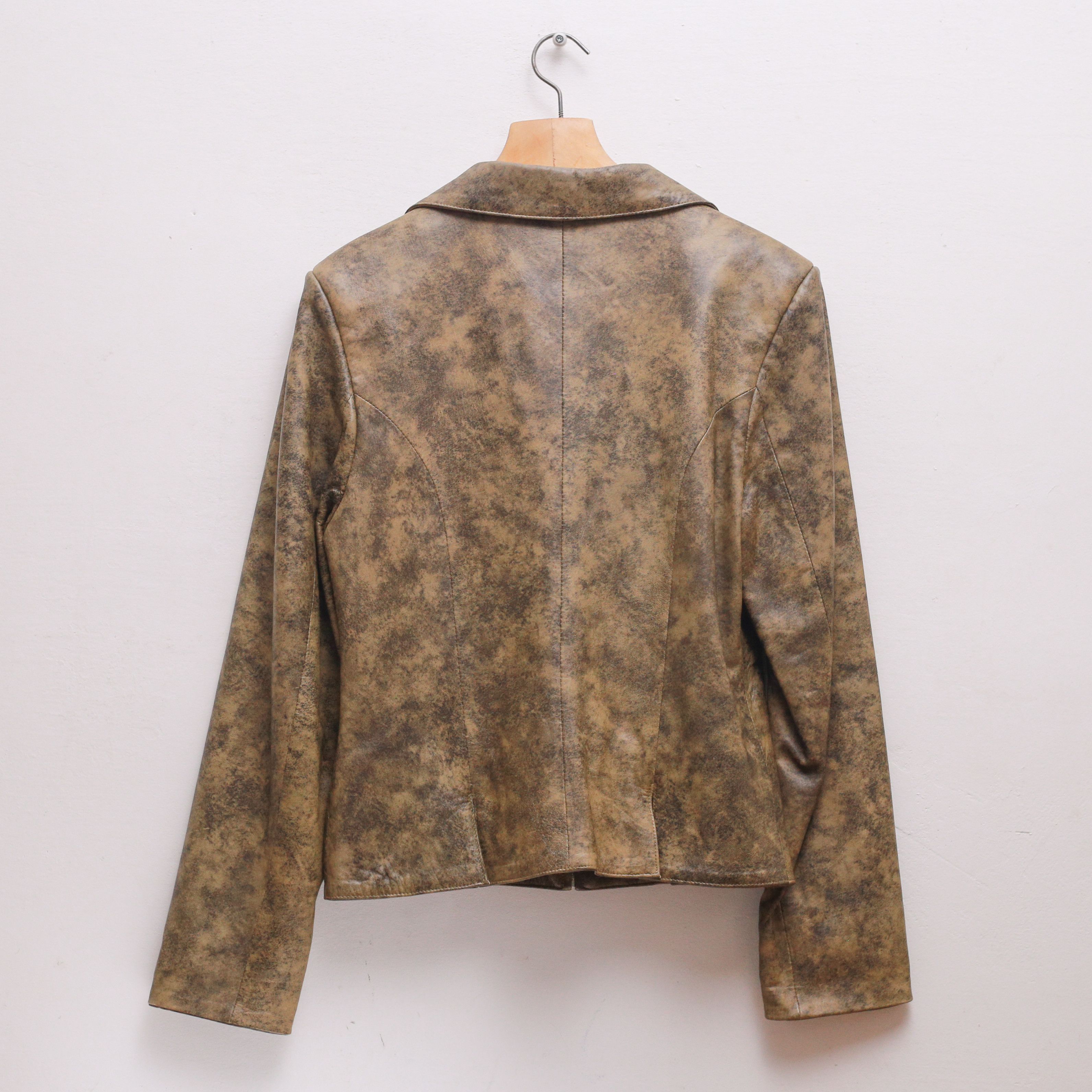 Other Marconi Genuine Leather Metallic Bronze Blazer Biker Jacket Size L / US 10 / IT 46 - 6 Thumbnail