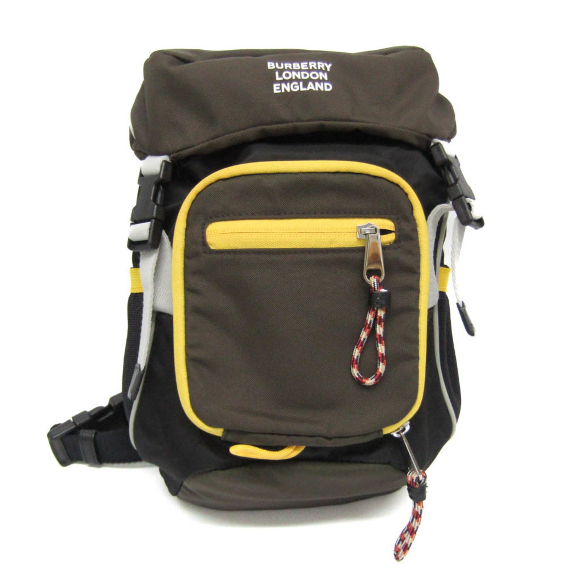 Burberry Leo 801352 WomenMen LeatherNylon Shoulder Bag BlackKhakiYellow