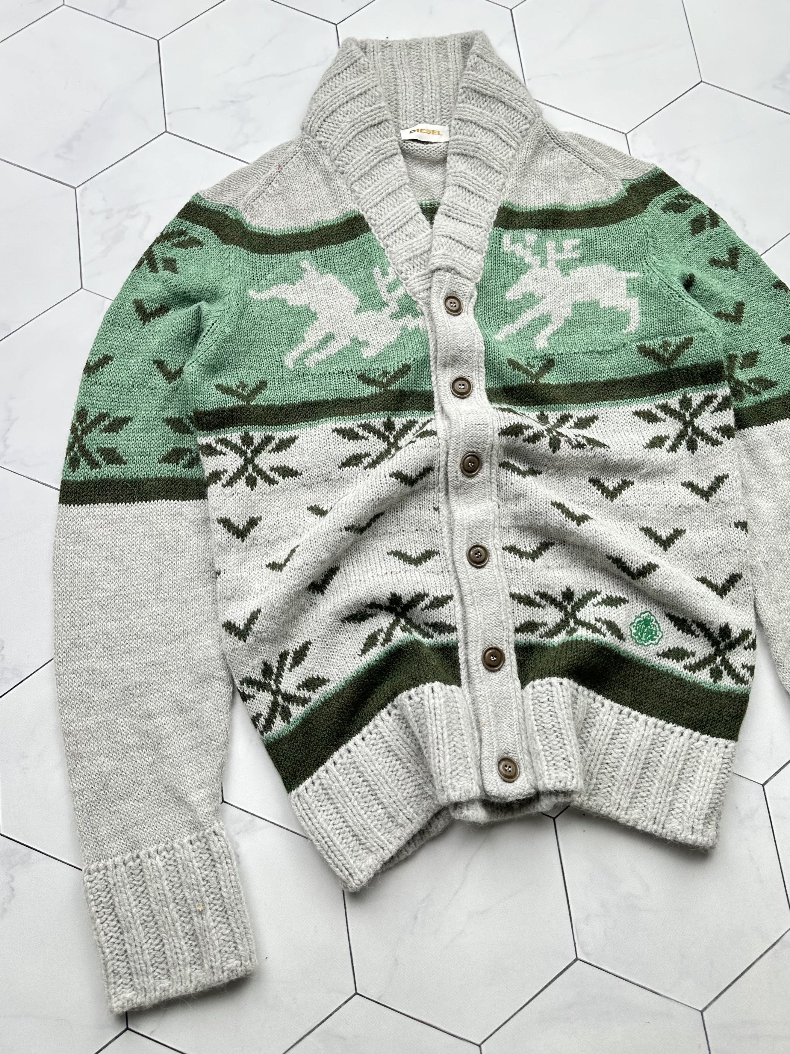 Diesel Diesel Vintage Knit Cardigan (B244) Size US L / EU 52-54 / 3 - 2 Thumbnail