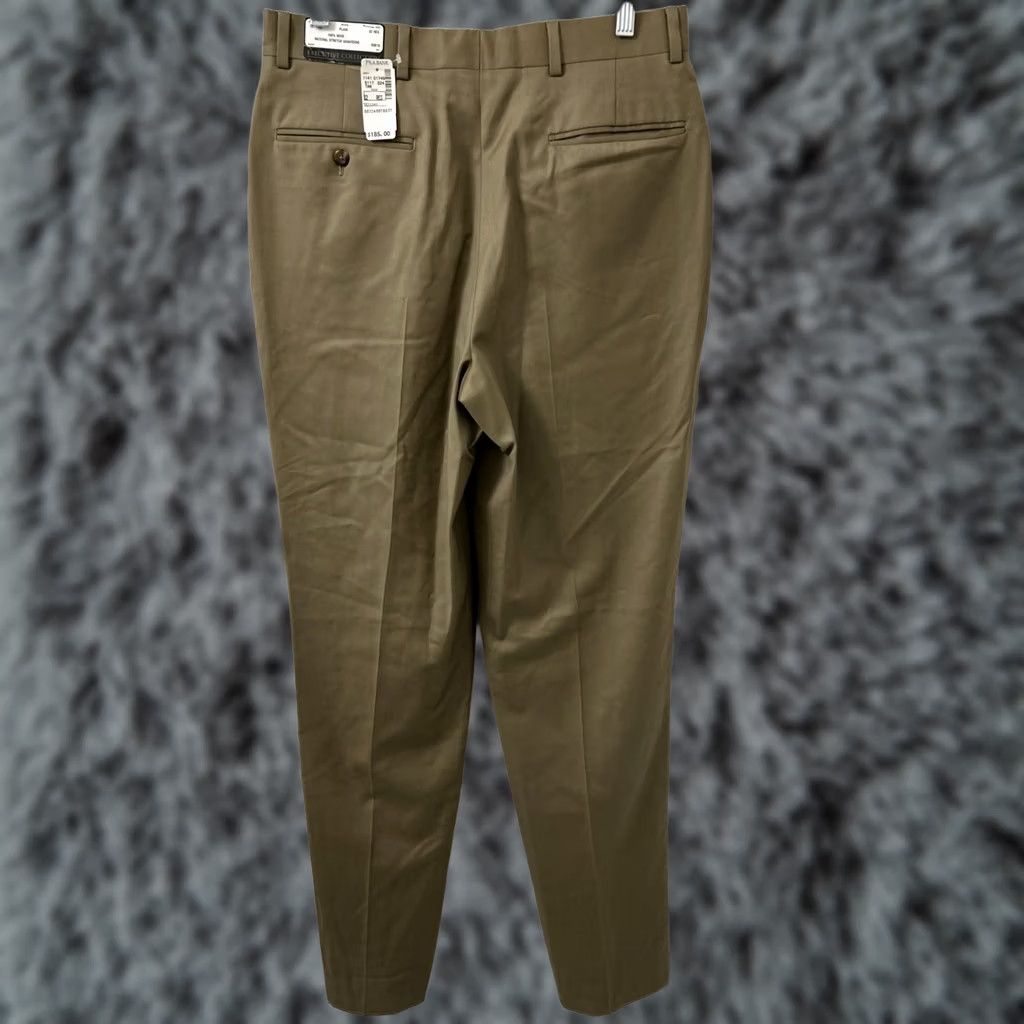 Vintage VINTAGE? No. (Original indicates Modern) Jos A Bank Executive Collection Dress Pants Mens 32x37 Tan 100% Wool Gabardine Stretch Flat Front Classic Size US 32 / EU 48 - 1 Thumbnail