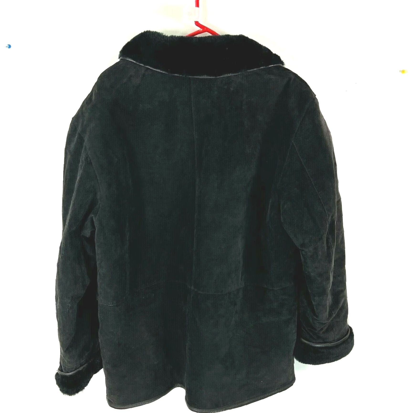 Basic Editions Basic Editions Leather Jacket Women Large Black Genuine Leather Button Front Mid-Length Casual Classic Size L / US 10 / IT 46 - 2 Thumbnail