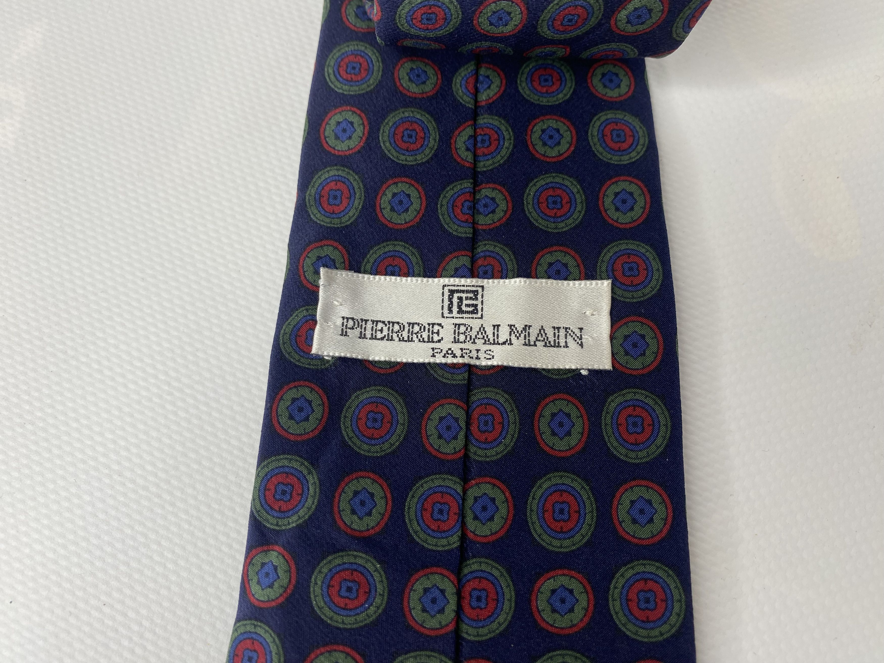 Balmain VINTAGE PIERRE BALMAIN PARIS SILK TIE MADE IN ITALY Size ONE SIZE - 3 Thumbnail