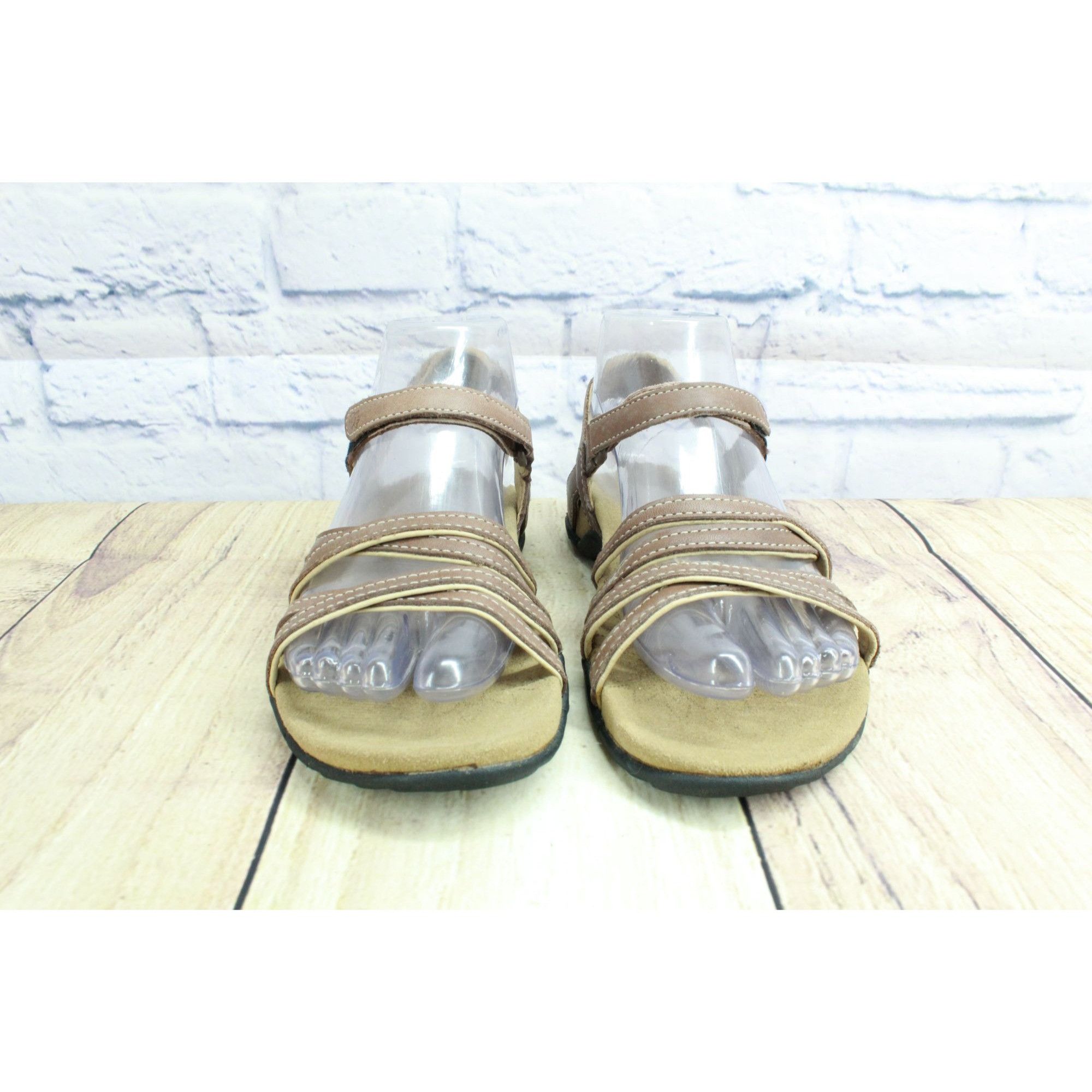 L.L. Bean × Leather LL Bean Brown Leather Outdoor Sandals Womens 6M Strappy Size US 6 / IT 36 - 4 Thumbnail