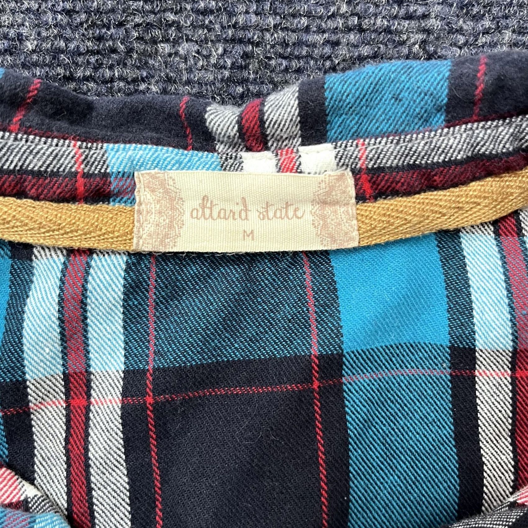 Vintage VINTAGE Altar'd State Shirt Womens M Blue Plaid Button Down Lace Back High Low Size M / US 6-8 / IT 42-44 - 2 Thumbnail