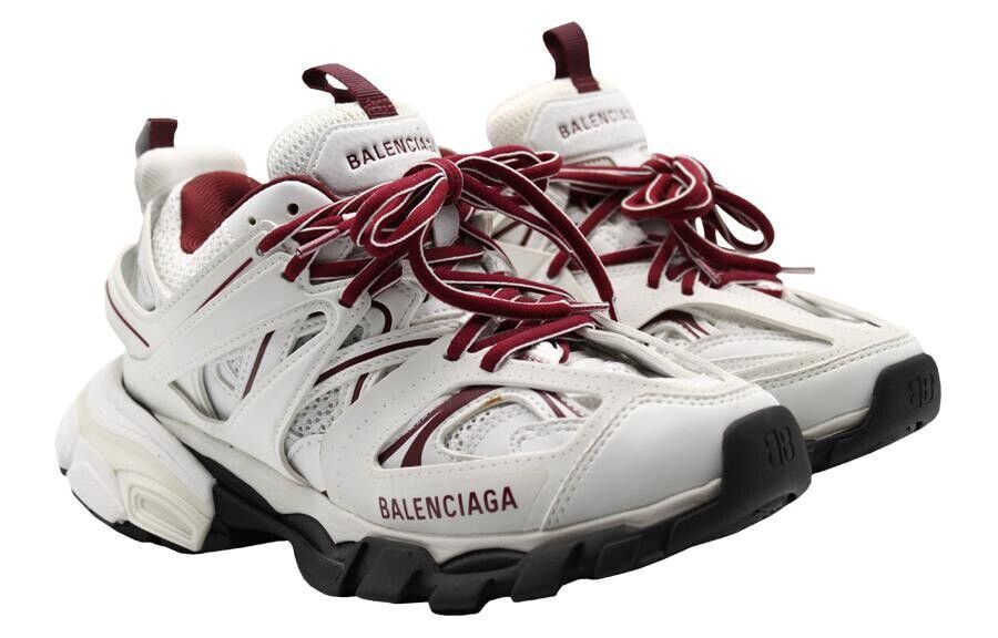 Balenciaga o1bcso1str1224 Triple Tricolor Sneakers in White/Burgundy Size US 11 / IT 41 - 4 Thumbnail