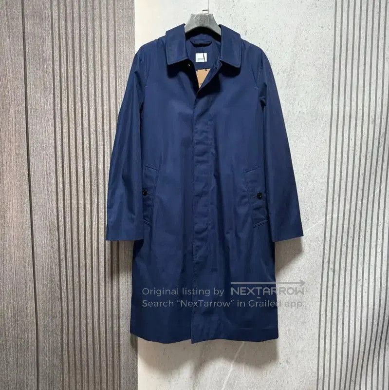 Burberry Burberry Blue Cotton Check Men’s Trench Coat. Size US L / EU 52-54 / 3 - 1 Thumbnail