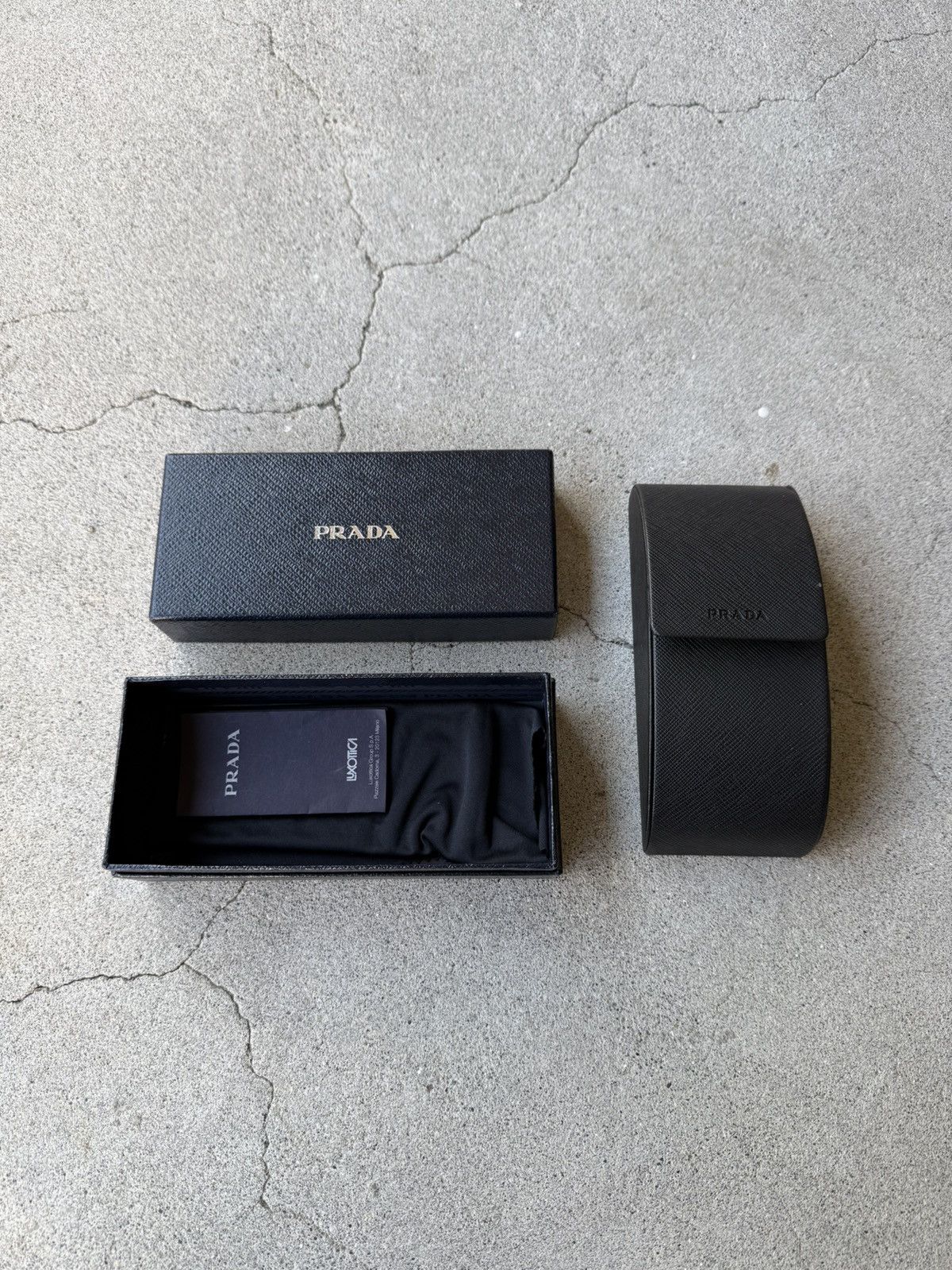 Prada PRADA Square Black Metal Frame Sunglasses Size ONE SIZE - 4 Thumbnail