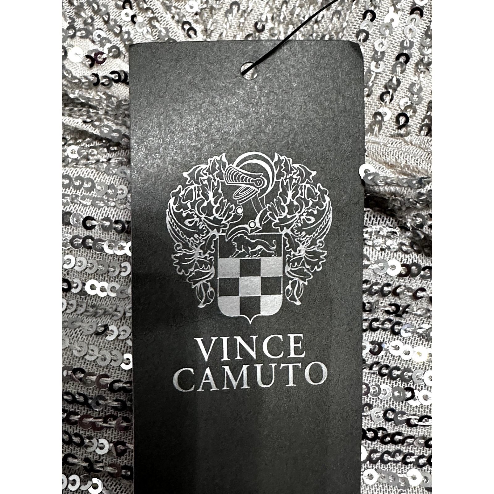 Vince Camuto Vince Camuto Sequin Blouse V Neck Metallic Silver Womens NWT Size S / US 4 / IT 40 - 8 Thumbnail