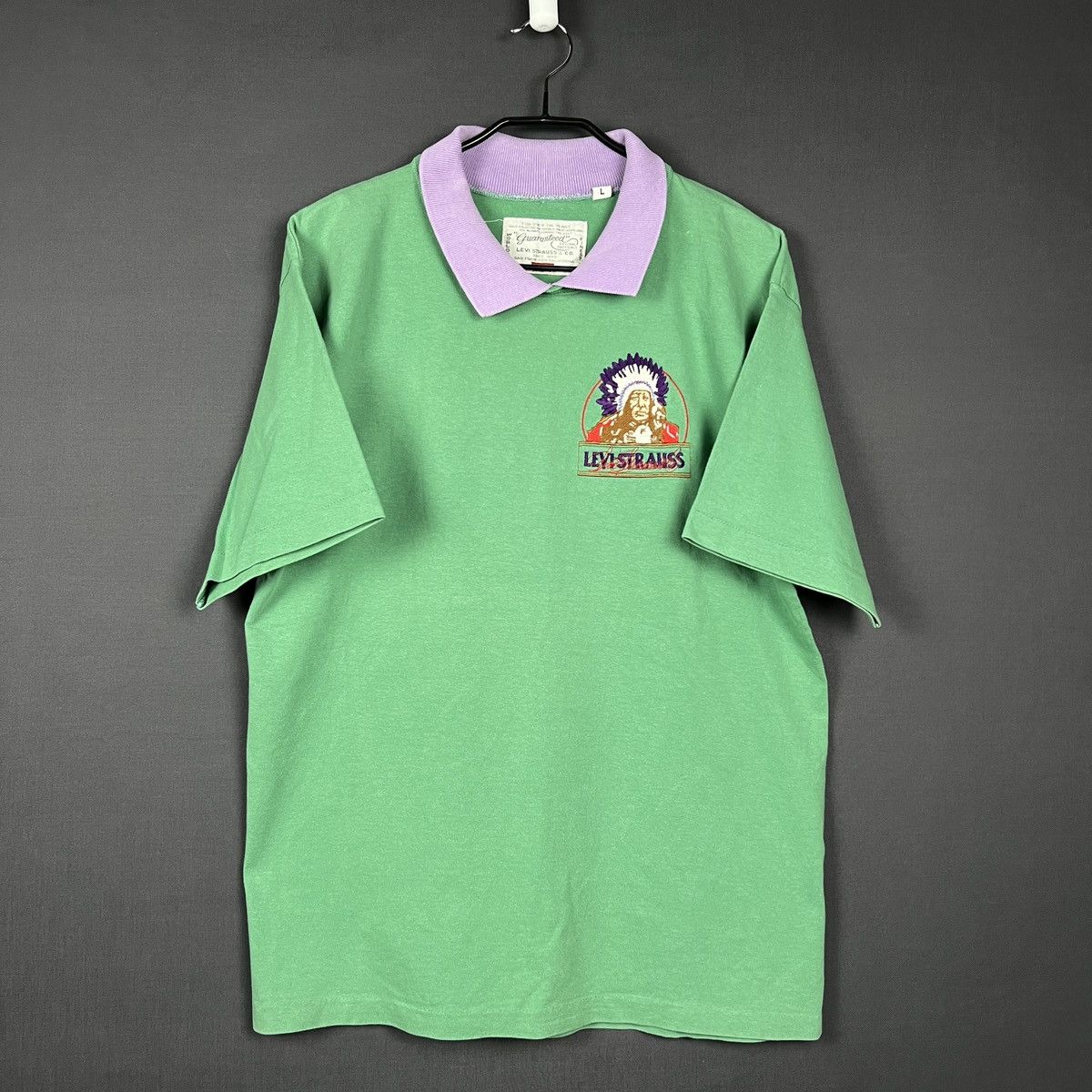 Levi's × Levi's Vintage Clothing × Vintage Vintage Levi’s Polo Shirt with Native American Chief Logo Size US L / EU 52-54 / 3 - 3 Thumbnail