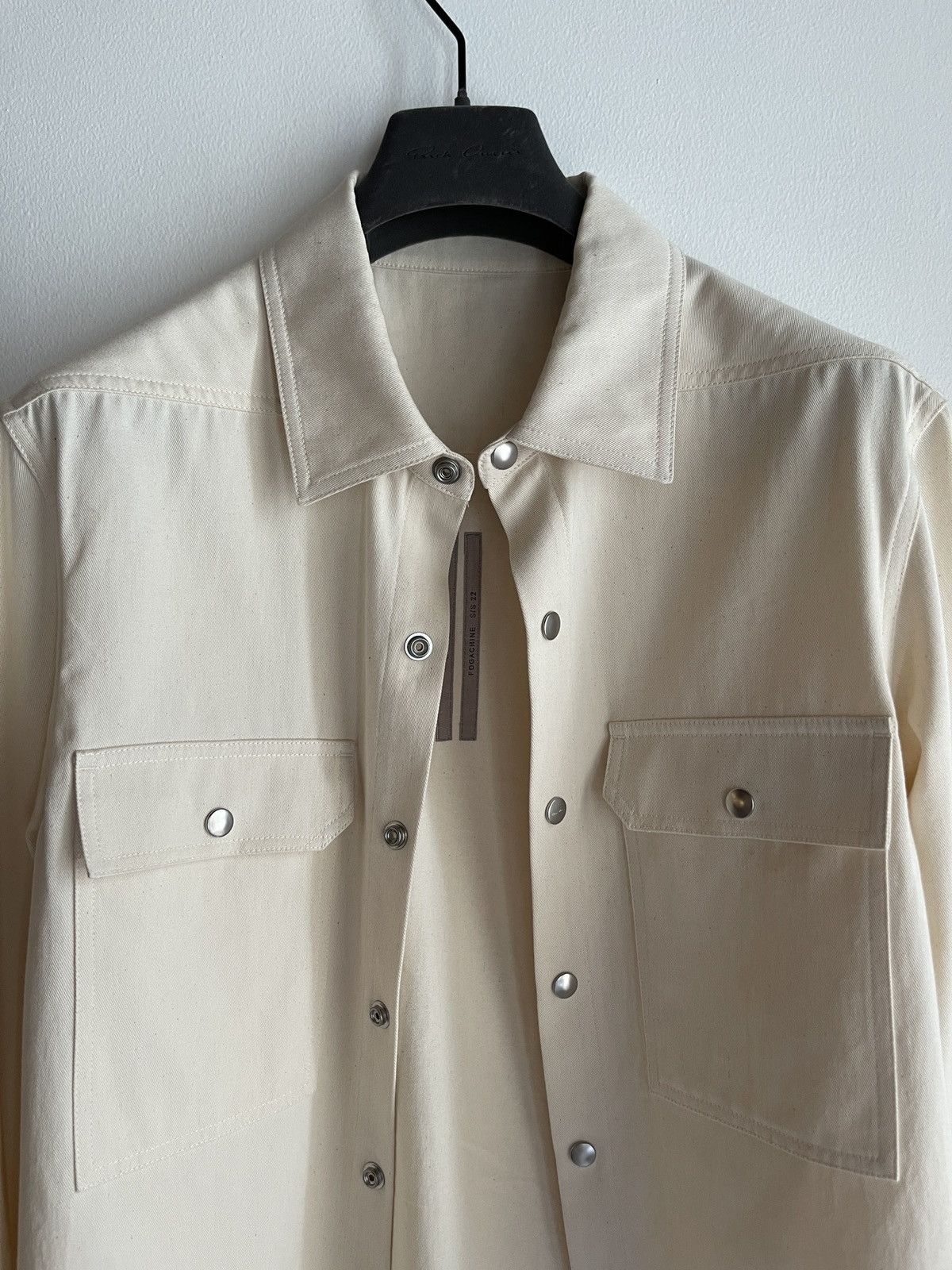 Rick Owens SS22 Fogachine Light Cotton Outershirt Size US M / EU 48-50 / 2 - 6 Thumbnail
