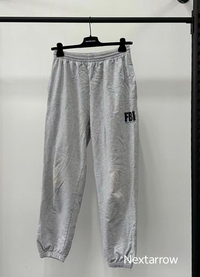 Balenciaga BALENCIAGA SS22 FBI printed logo gray distres 2412-Nextarrow Size US 28 / EU 44 - 1 Thumbnail