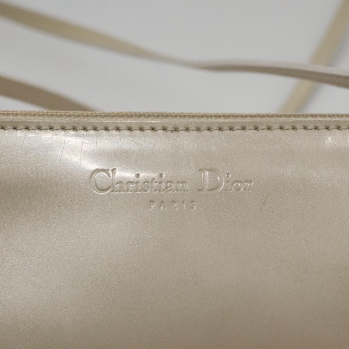 Dior DIOR Shoulder Bag Patent Leather Beige Silver Size ONE SIZE - 14 Thumbnail