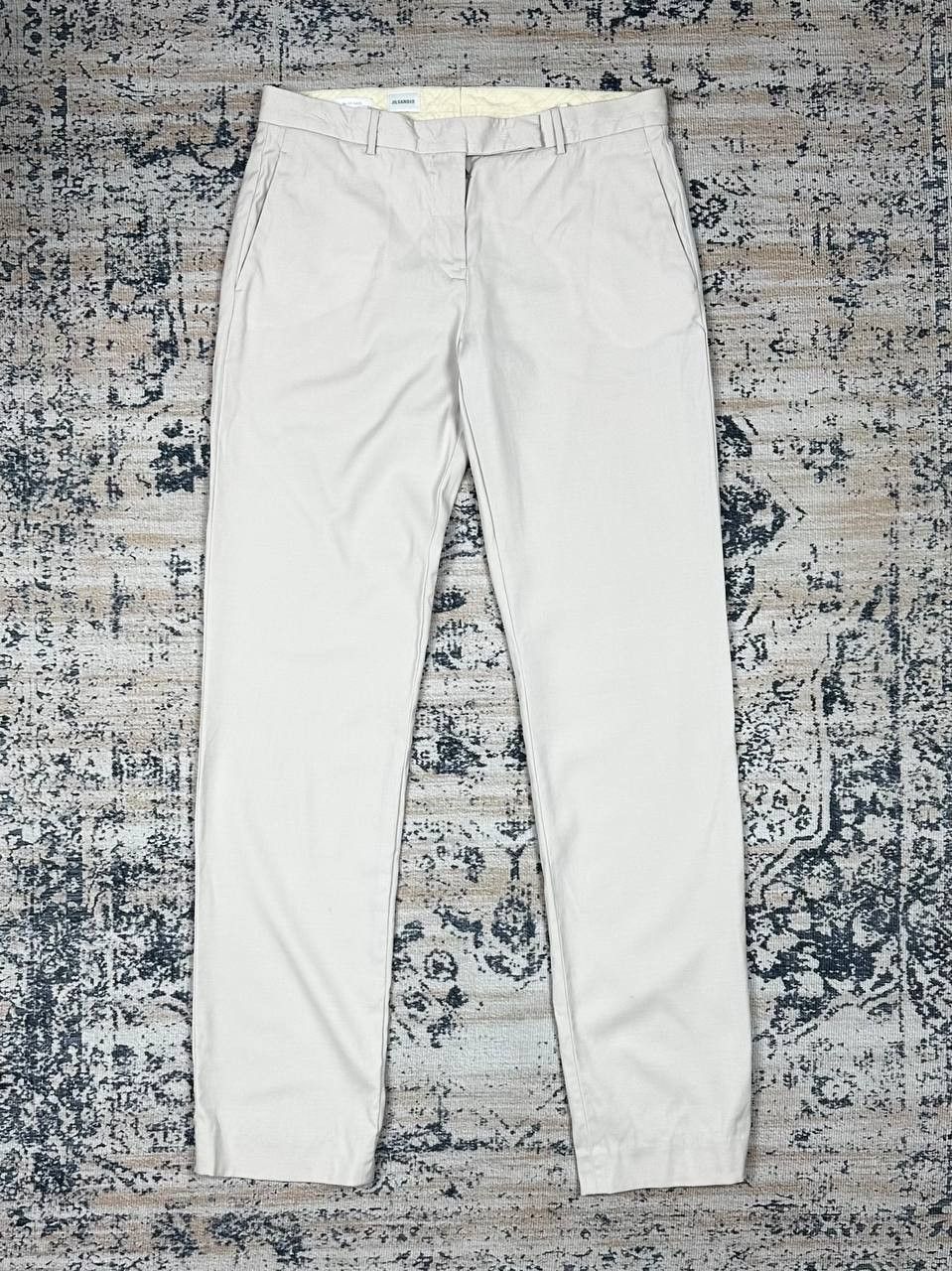 Jil Sander Jil Sander Wool Cream Streight Trousers Pants Size 26" / US 2 / IT 38 - 1 Thumbnail