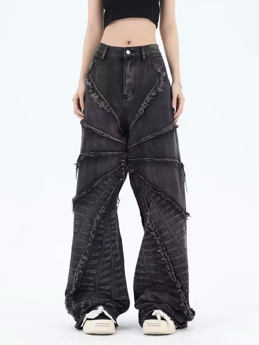 Japanese Brand Punk Black Web Style Pant Size 32" / US 10 / IT 46 - 3 Thumbnail
