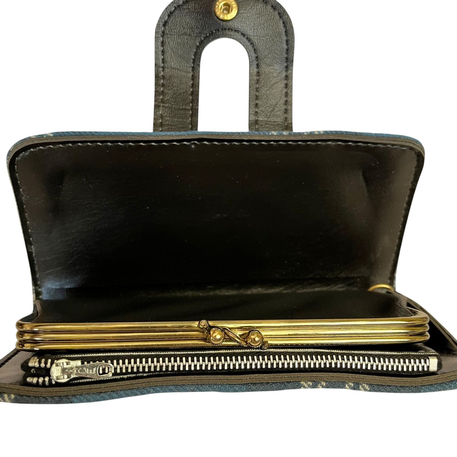 Vintage Vintage Brown's of Bermuda Blue Wool Tartan Handbag & Wallet Size ONE SIZE - 7 Thumbnail