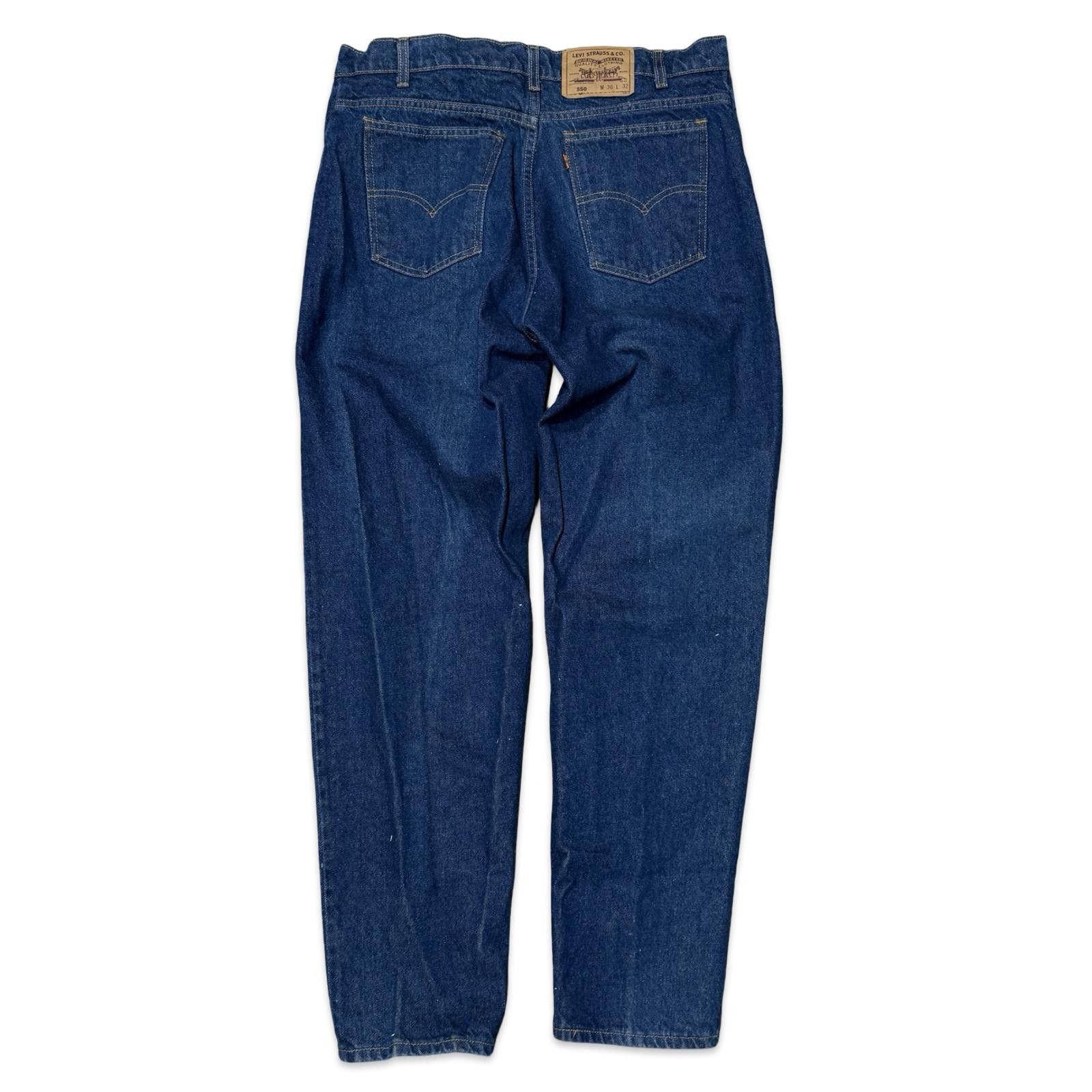 Levi's Vintage Levi's 550 Orange Tab Dark Wash Denim Jeans Size US 36 / EU 52 - 2 Thumbnail