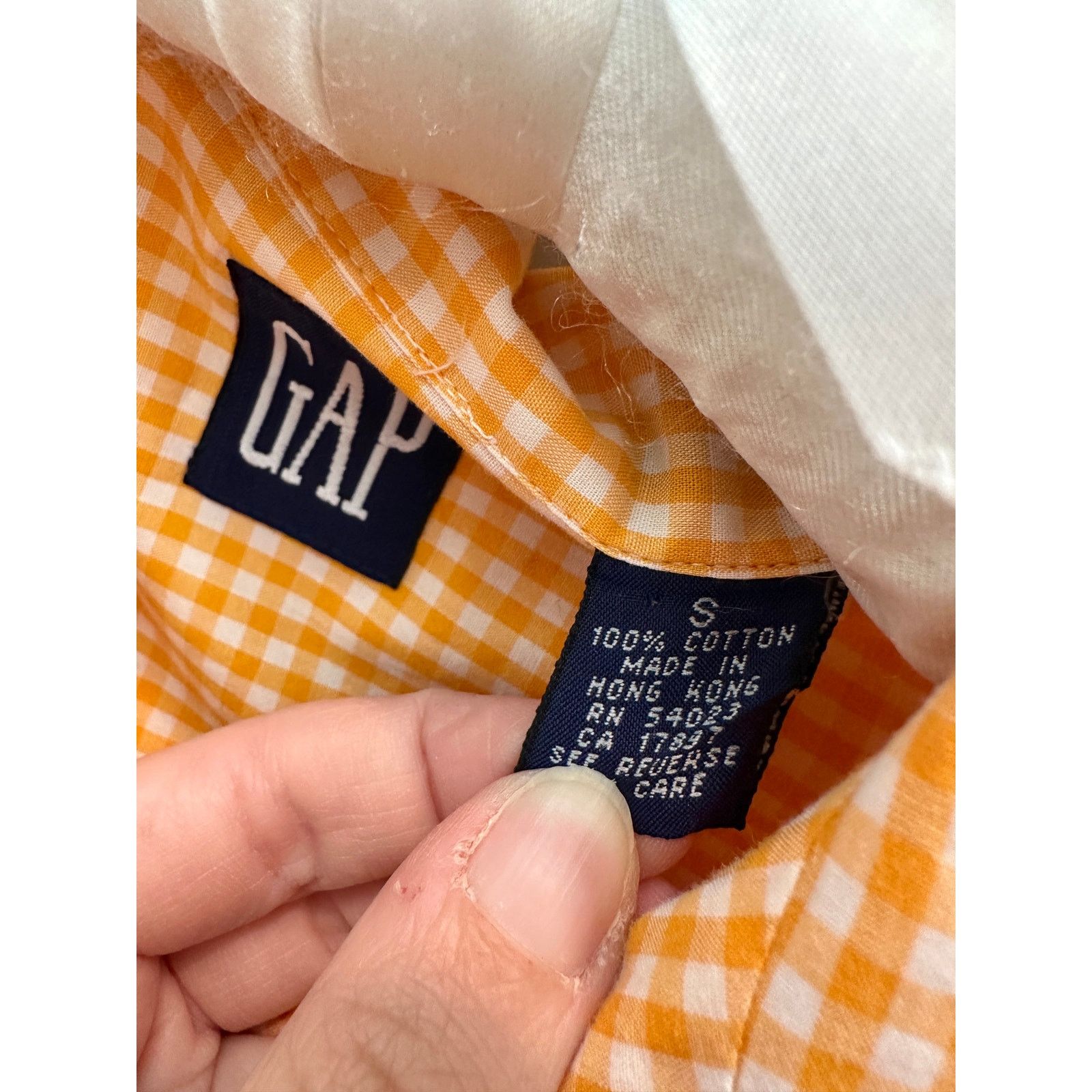 Gap GAP | Y2K Vintage Yellow Gingham Button Down Long Sleeve Top Size S / US 4 / IT 40 - 5 Thumbnail